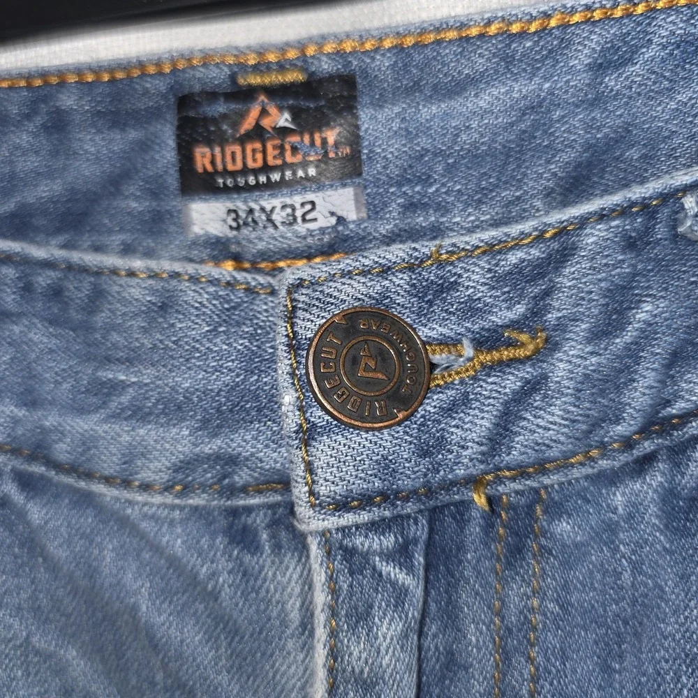 Ridgecut Carpenter Jeans Mens 34x32 Blue Denim Toughwear Utility Pants Excellent